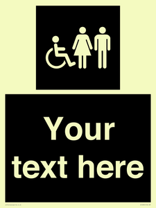 Custom information: black panel disabled female and male